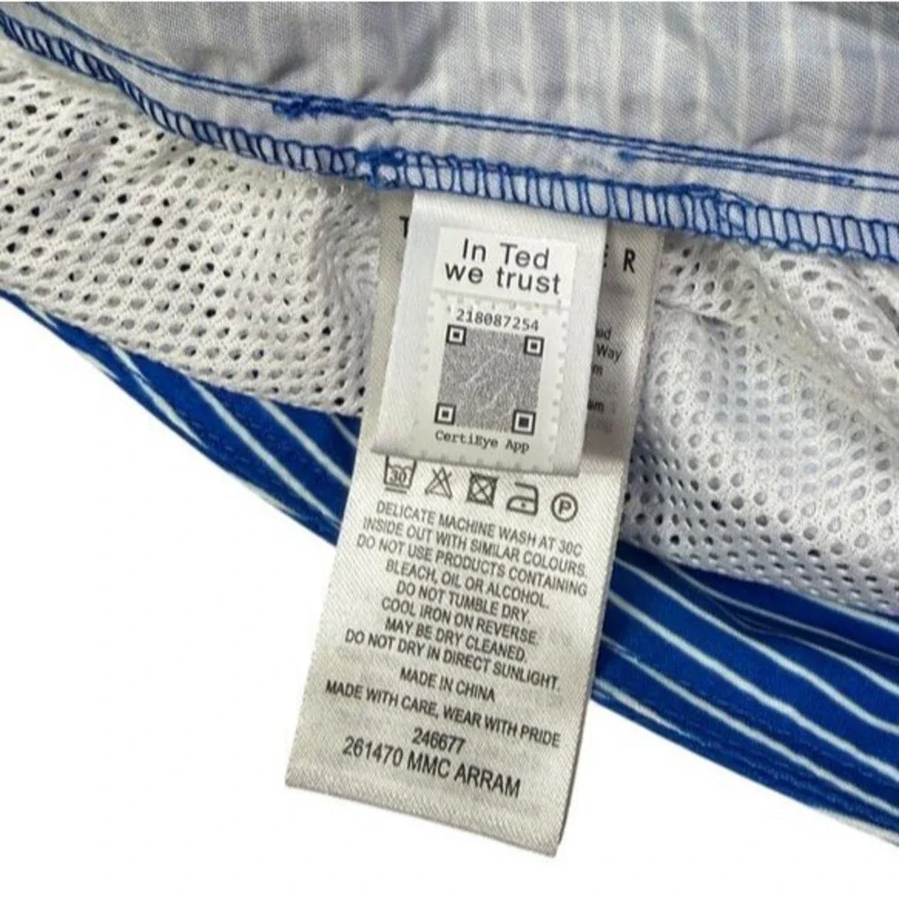 Ted Baker Placement Printed Swim Trunks Shorts Mens Size 4 Large XL- 5.5